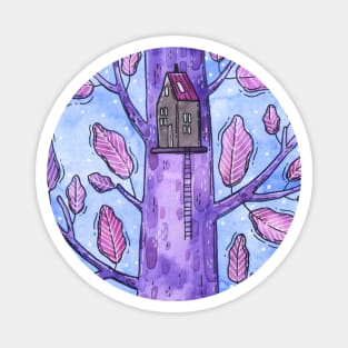 Purple Tree Magnet